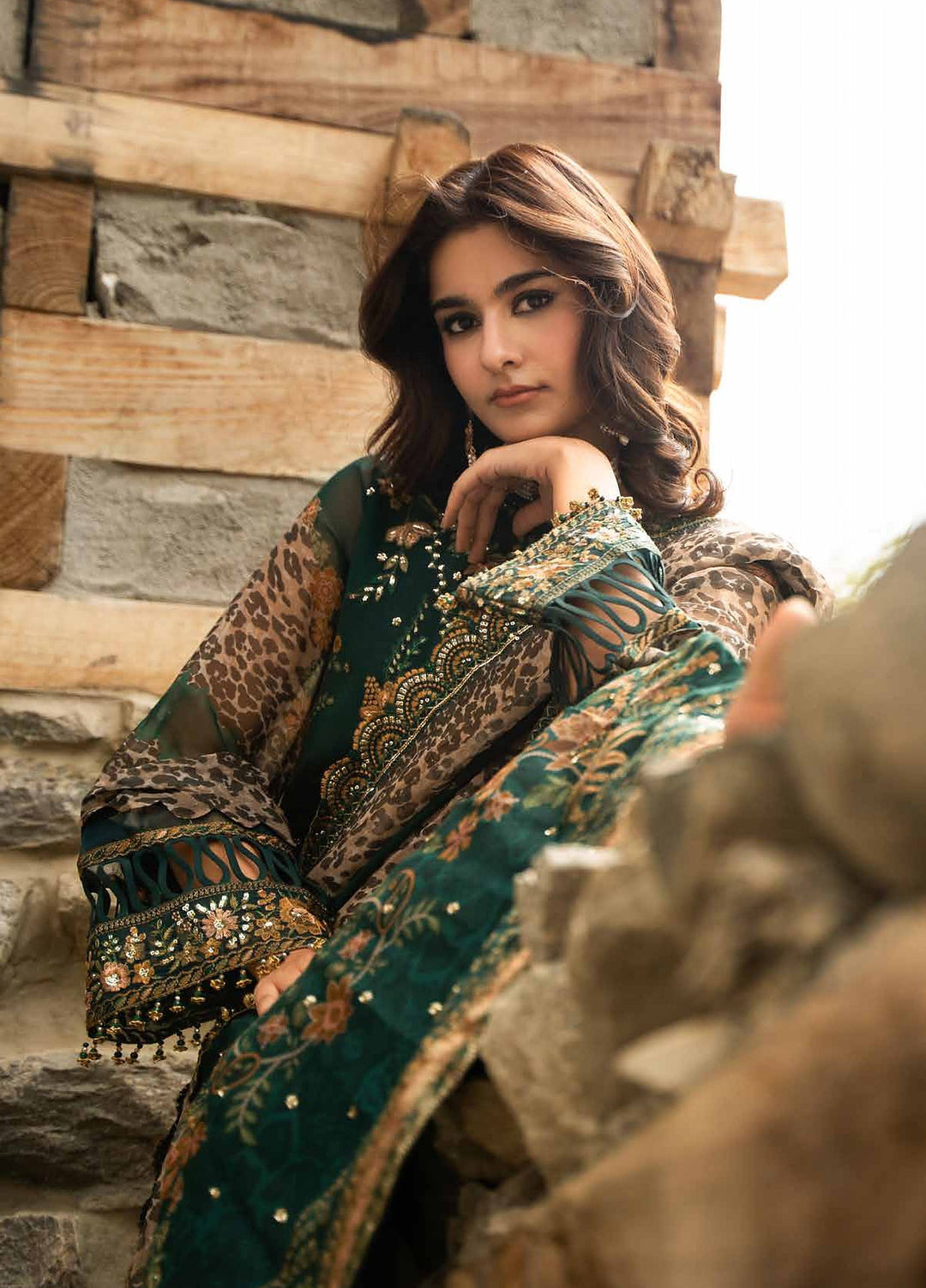 Vasal by Charizma Unstitched Embroidered Chiffon 4 Piece Suit CHR26UVC VSLW6-18 - Festive Collection