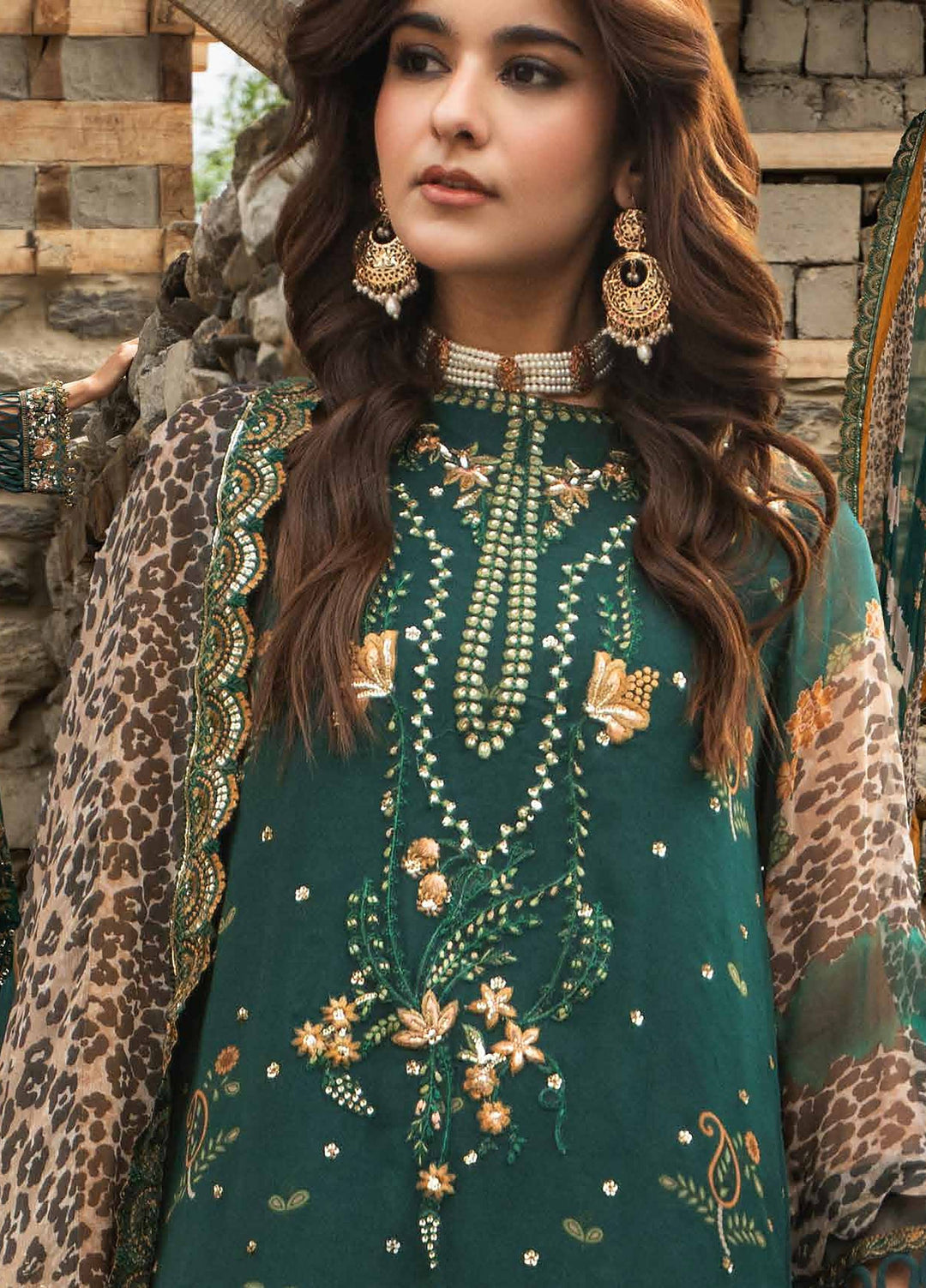 Vasal by Charizma Unstitched Embroidered Chiffon 4 Piece Suit CHR26UVC VSLW6-18 - Festive Collection