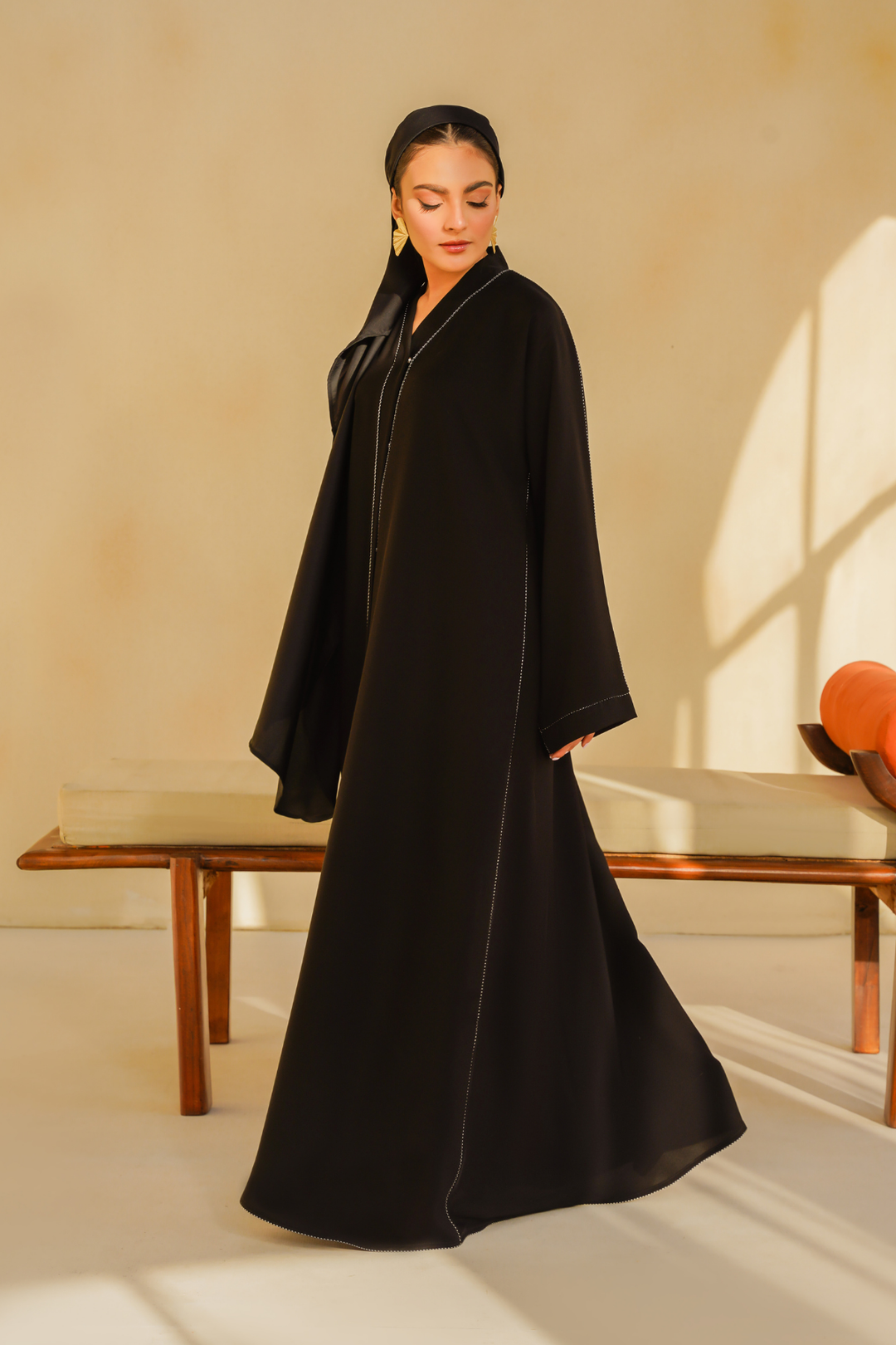 Divinely Crafted Abaya Casual Crepe 1 Piece Wahj Abaya | Buttoned Up