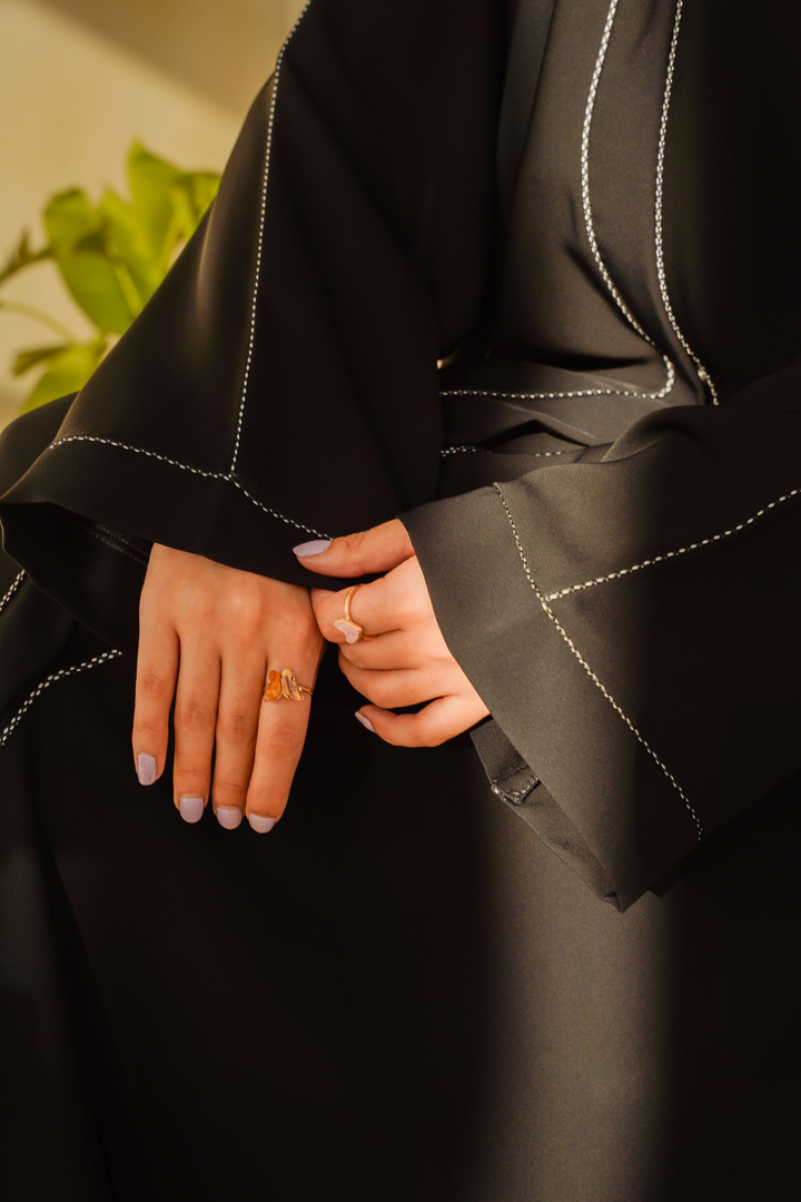 Divinely Crafted Abaya Casual Crepe 1 Piece Wahj Abaya | Buttoned Up