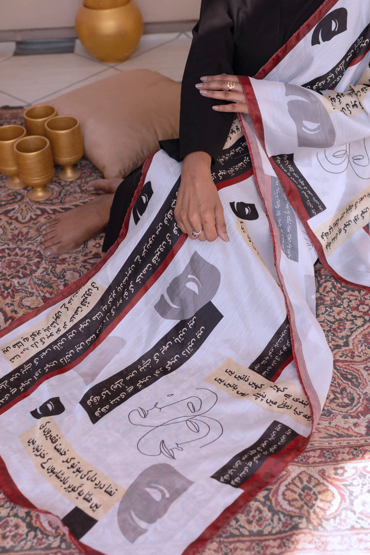 Dhaga Women Scarve Printed Crinkle Silk 1 Piece Zahir Batin - Summer Collection