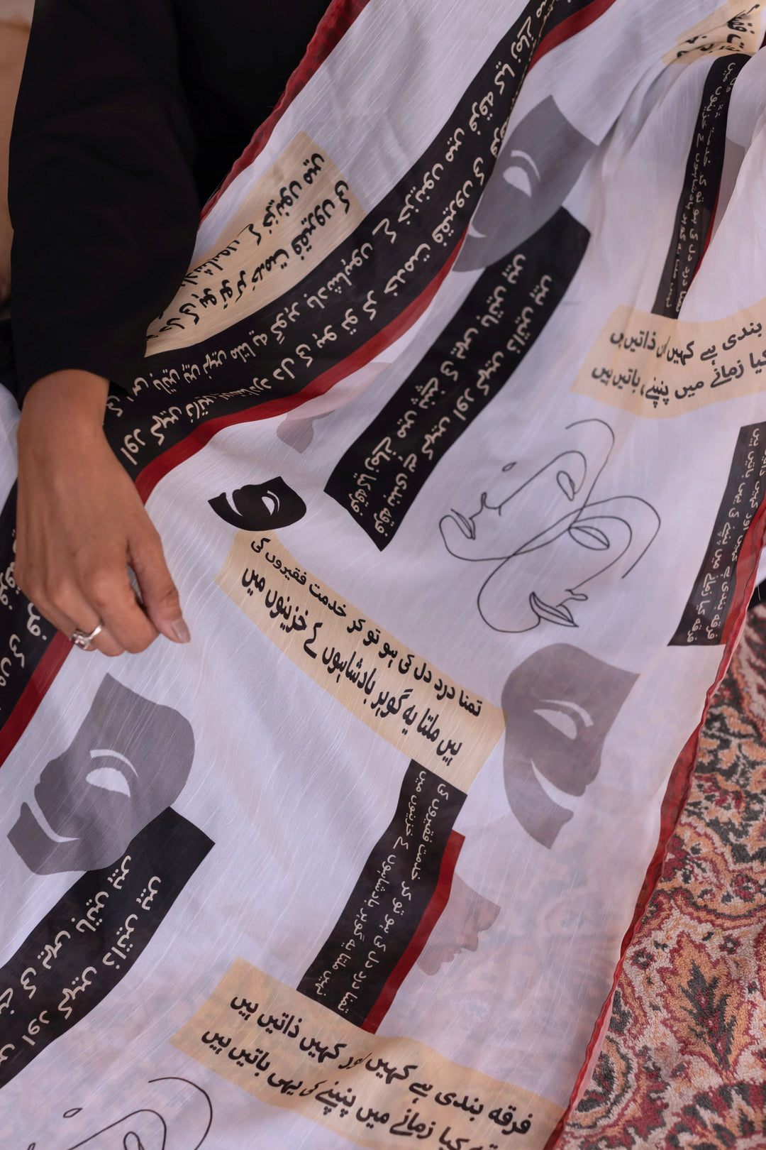 Dhaga Women Scarve Printed Crinkle Silk 1 Piece Zahir Batin - Summer Collection