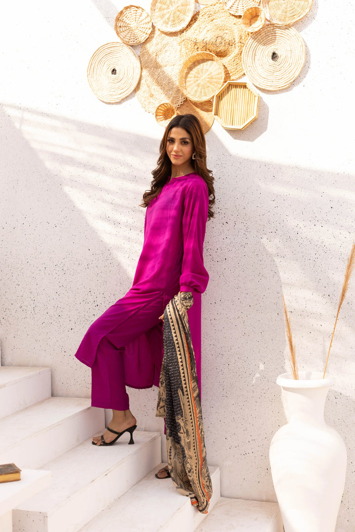 Dhaga Women Scarve Printed Crinkle Silk 1 Piece Forest Scarf - Summer Collection