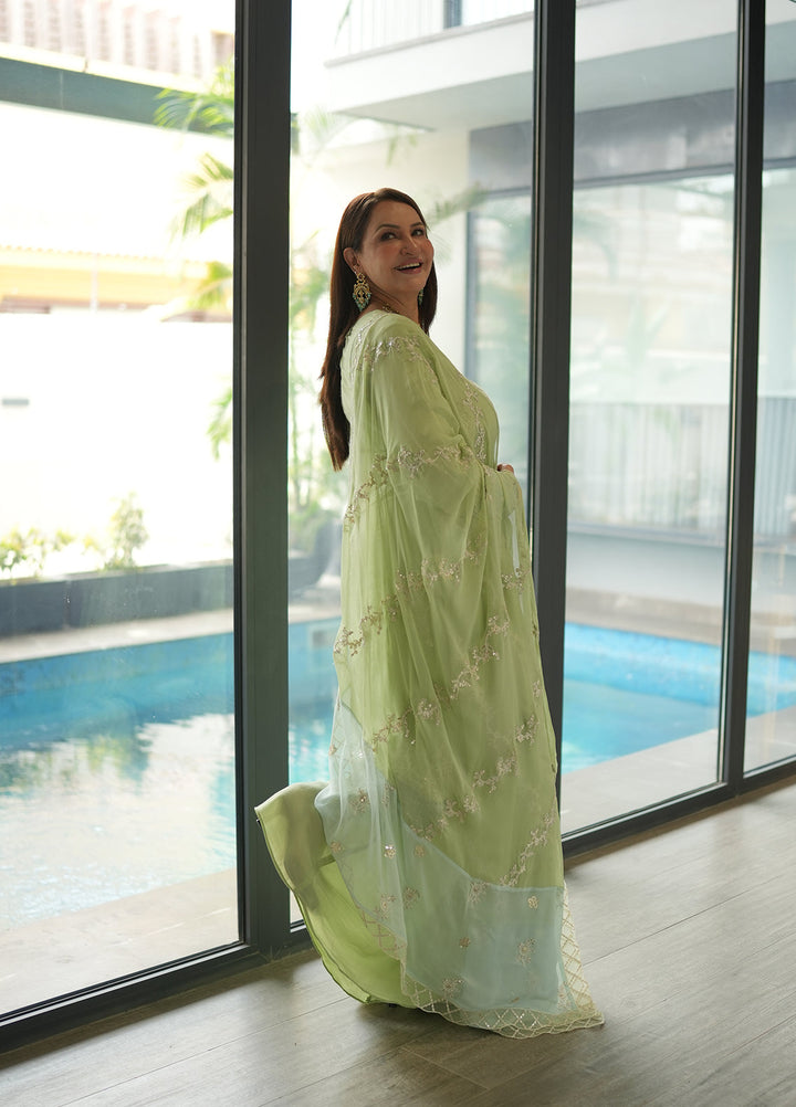 Rusukh by Sahane Unstitched Embroidered Raw Silk 3 Piece Suit MEHRMA Festive Collection