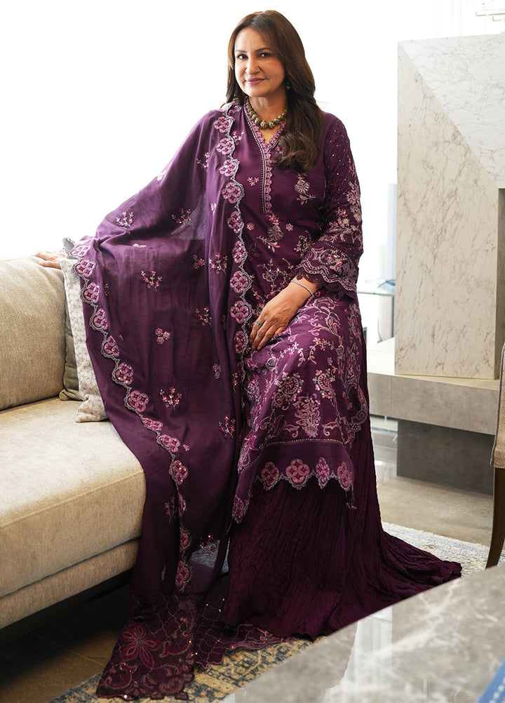 Rusukh by Sahane Unstitched Embroidered Raw Silk 3 Piece Suit DALIYA Festive Collection