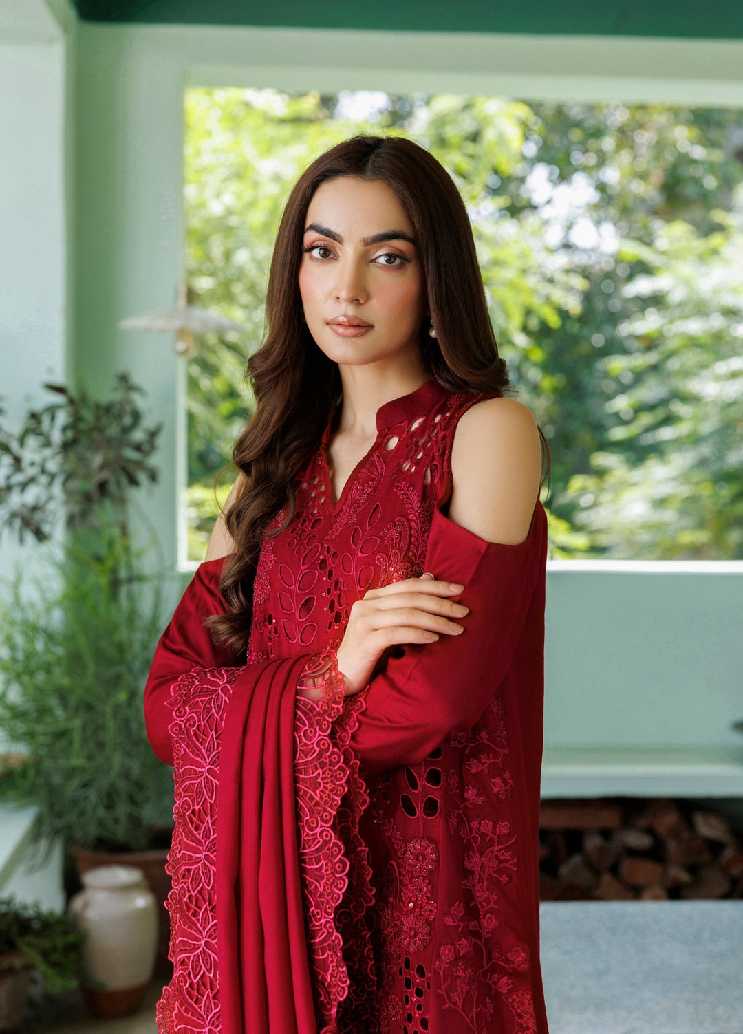 Plush Luxury by Asifa and Nabeel Unstitched Embroidered Pashmina 3 Piece Suit Velvet Aria WLXU-04 - Festive Collection