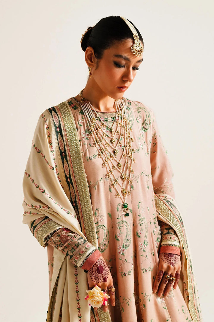 Zara Shahjahan Embroidered Twill Suits Unstitched 3 Piece ZS23WL D2 - Winter Luxury Collection