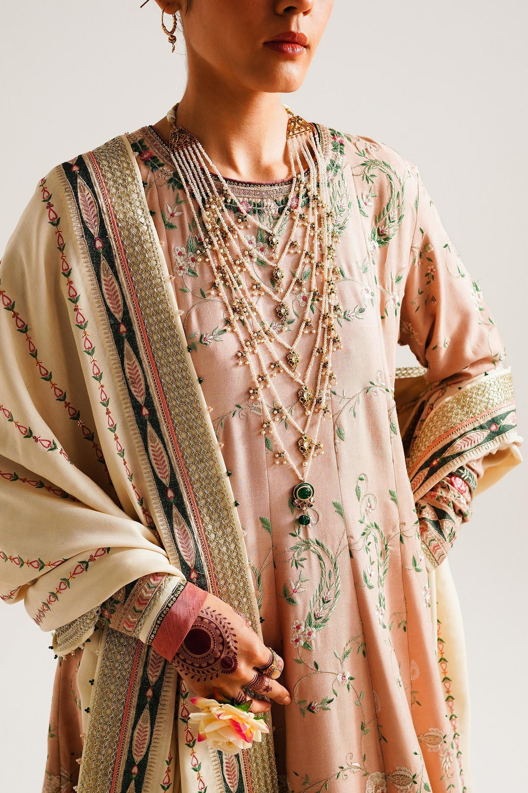 Zara Shahjahan Embroidered Twill Suits Unstitched 3 Piece ZS23WL D2 - Winter Luxury Collection
