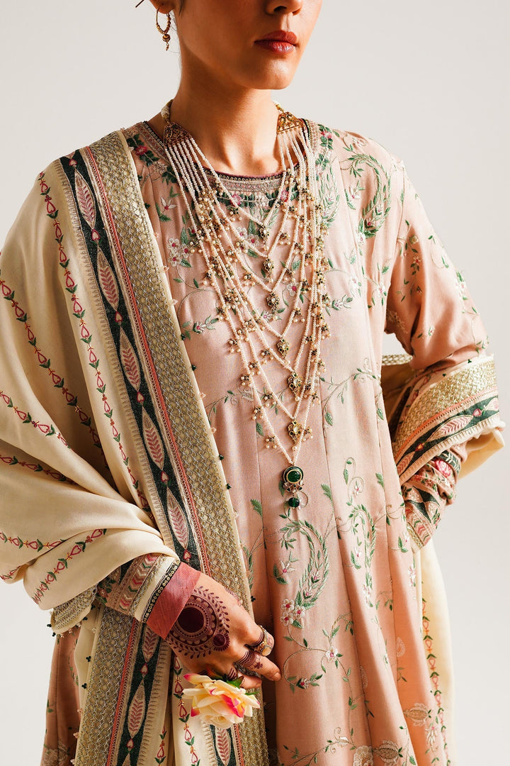 Zara Shahjahan Embroidered Twill Suits Unstitched 3 Piece ZS23WL D2 - Winter Luxury Collection