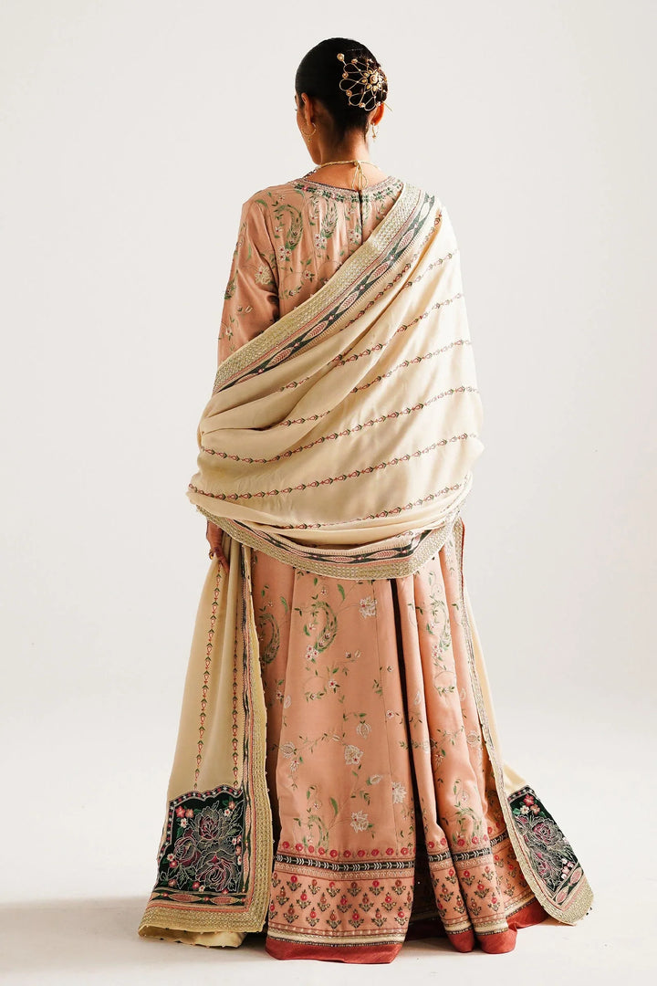 Zara Shahjahan Embroidered Twill Suits Unstitched 3 Piece ZS23WL D2 - Winter Luxury Collection