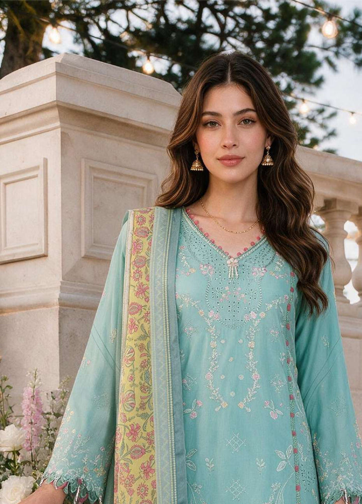 Zellbury Unstitched Embroidered Cotton 3 Piece Suit ZB26UCC WUS26E34112 - Casual Collection