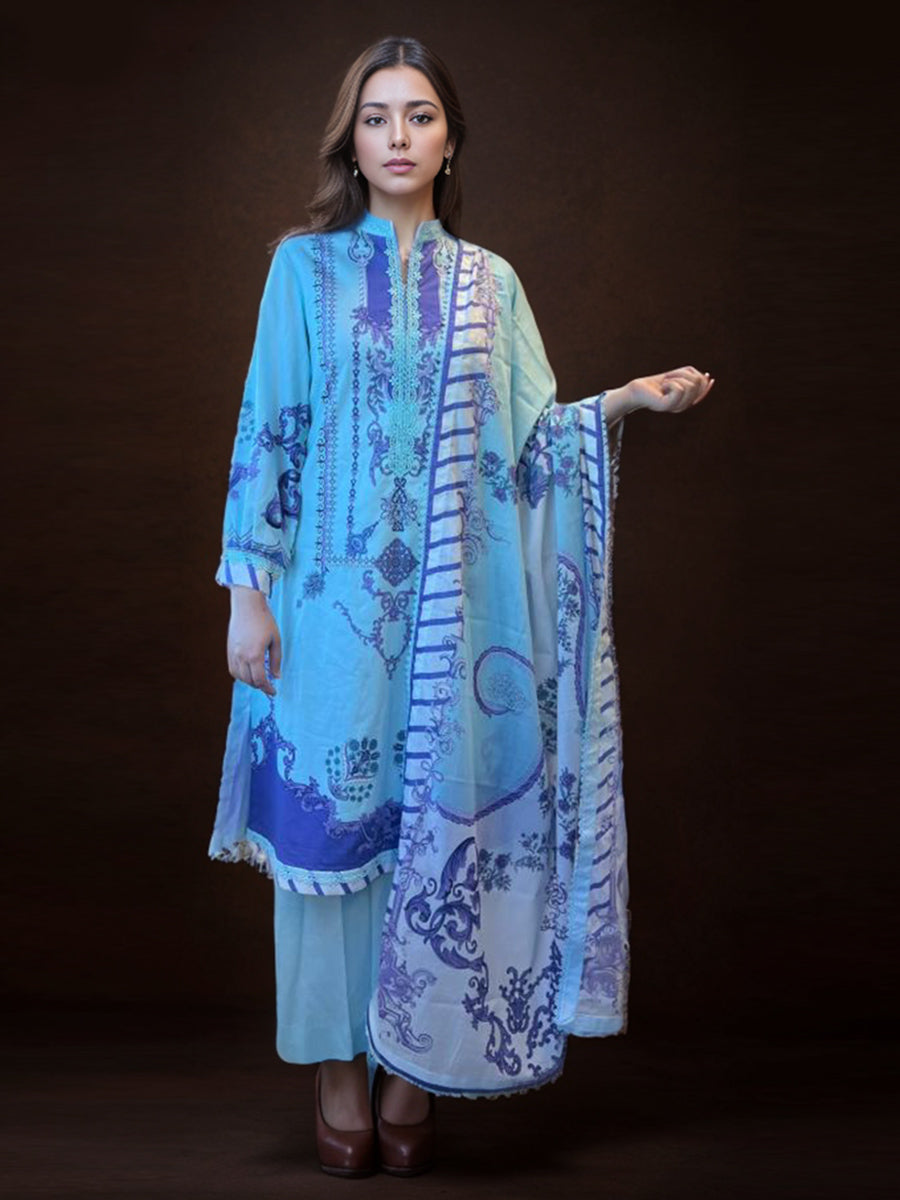 Salitex Women Printed Lawn 3 Piece Suit WUS3BS24RO042 - Summer Collection