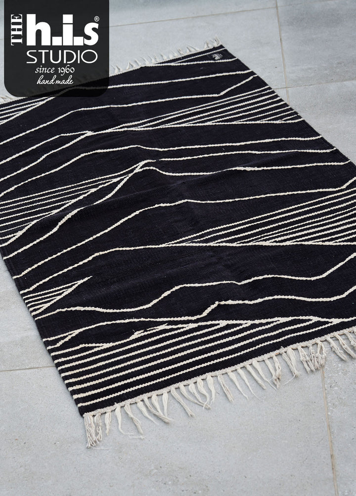 The h.i.s studio Area Rugs Wave R-25004-Bone/Black