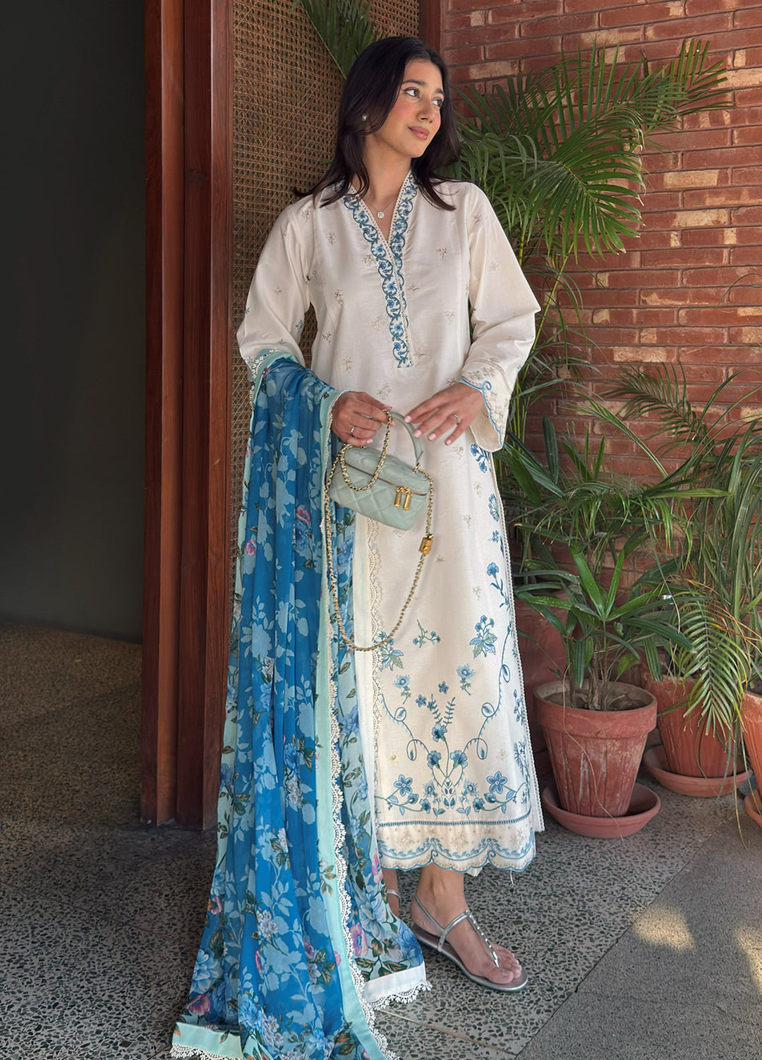Virelle by Sahane Unstitched Embroidered Lawn 3 Piece Suit CG50004 Yvett - Casual Collection