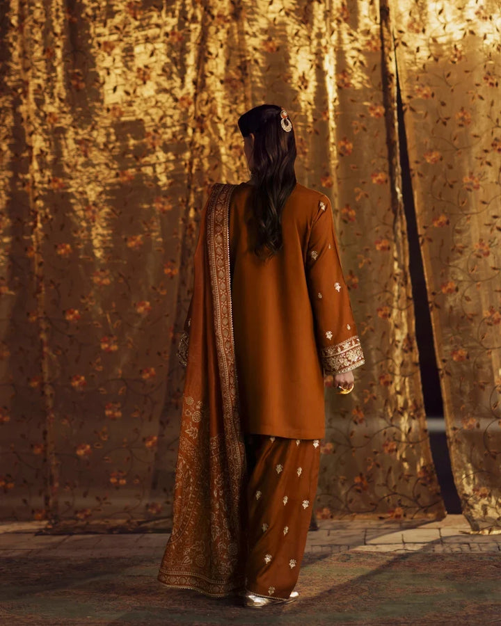 Rekha by Casualite RTW Embroidered Viscose Silk 3 Piece Suit CL26RVR Oraila - Festive Collection