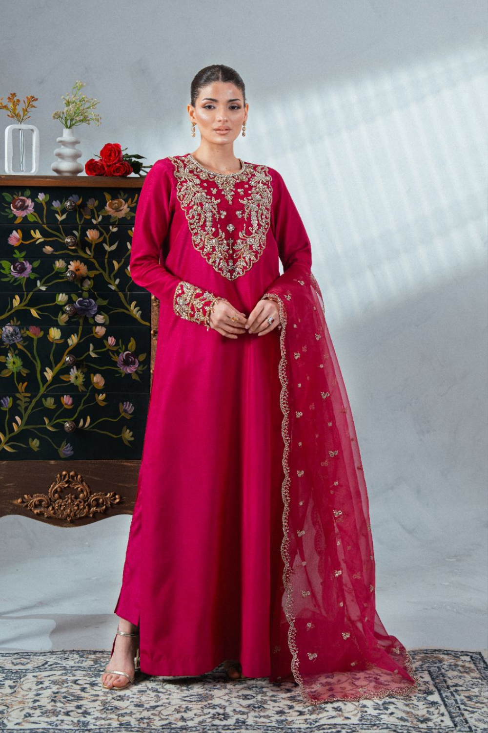 Soiree by Enzo Women RTW Hand work Silk 3 Piece Suit IMPERIALE Festive Collection