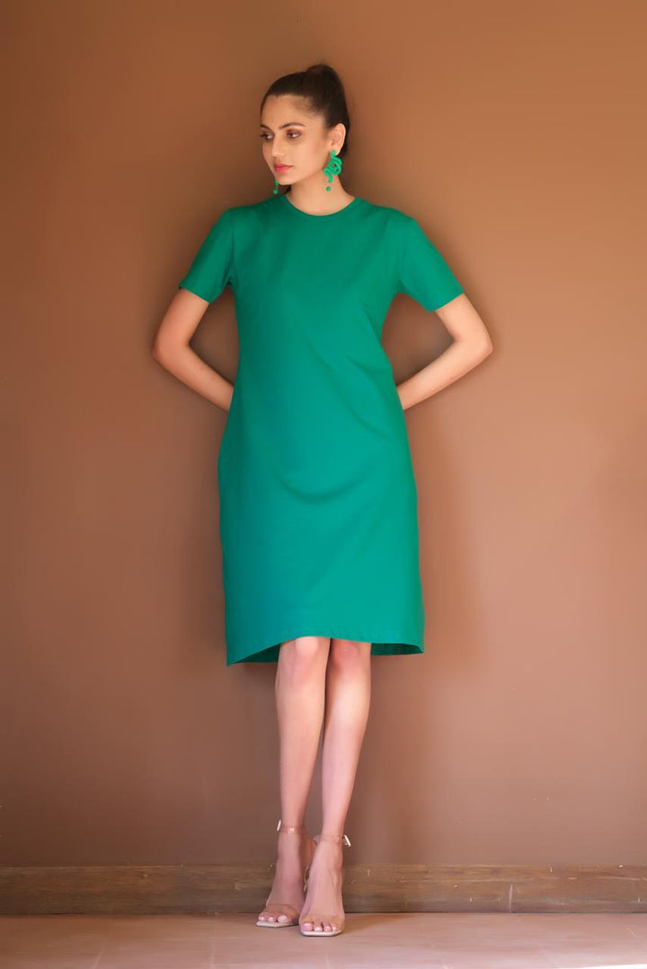 Dhaga Women Western Solids T- Shirt jersy Lush Meadow DHLT08 - Summer Collection