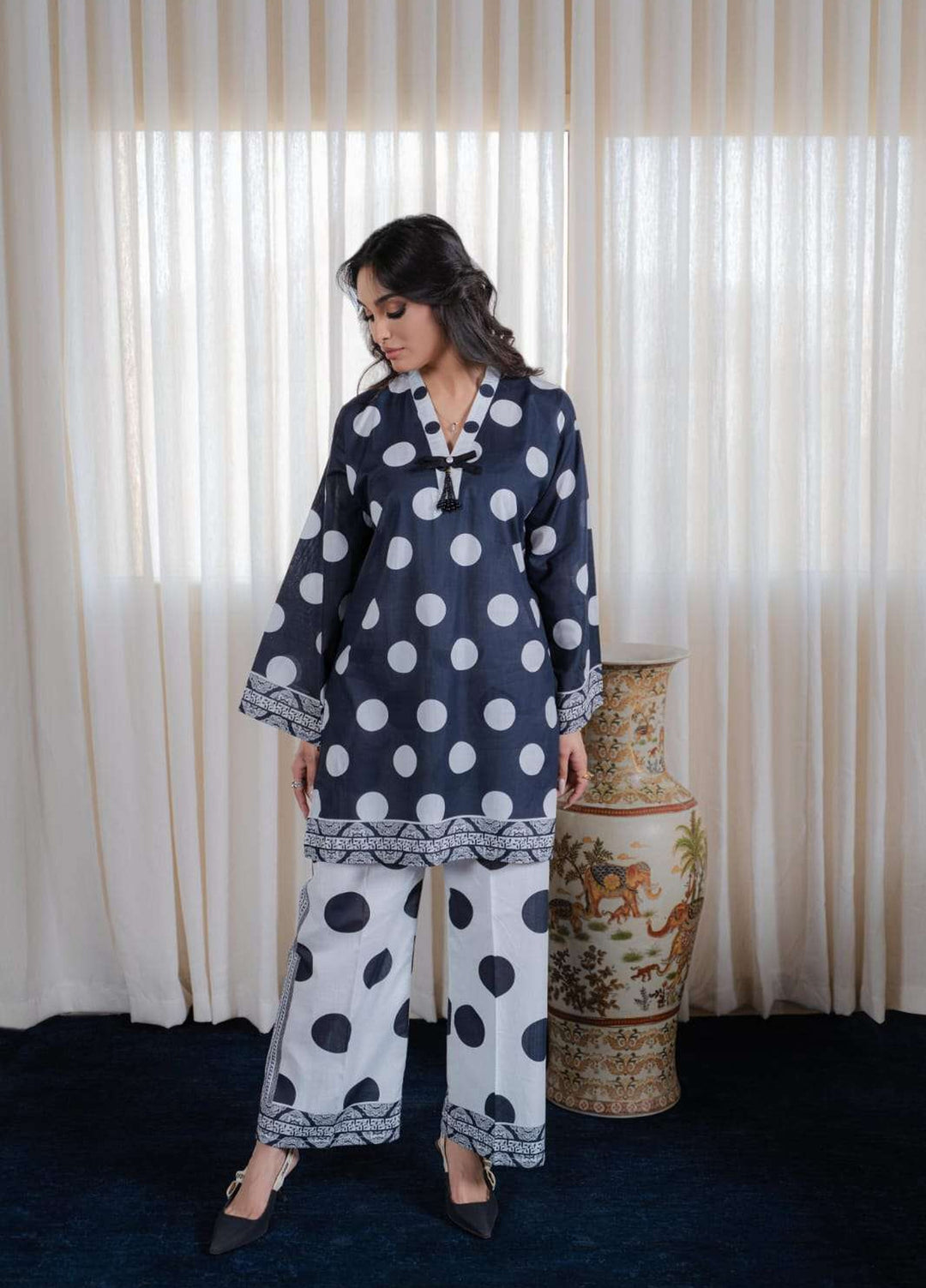 Laaleh Women RTW Printed Cotton 2 Piece Suit LAH26PC Dot Daze - Casual Collection