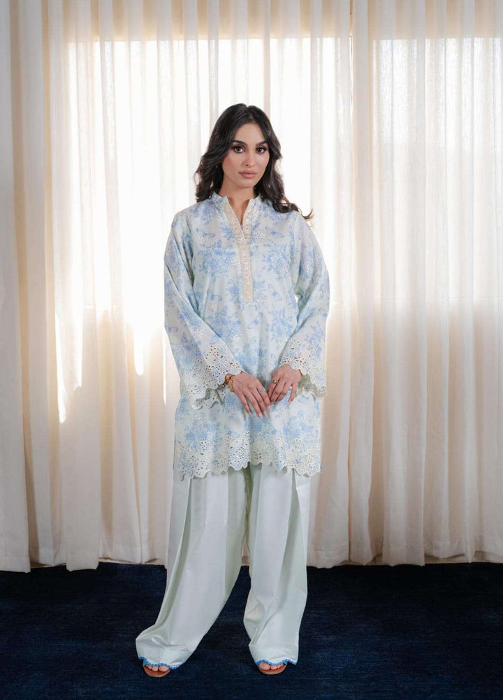 Laaleh Women RTW Embroidered Cotton 2 Piece Suit LAH26PC Azure Whisper - Casual Collection