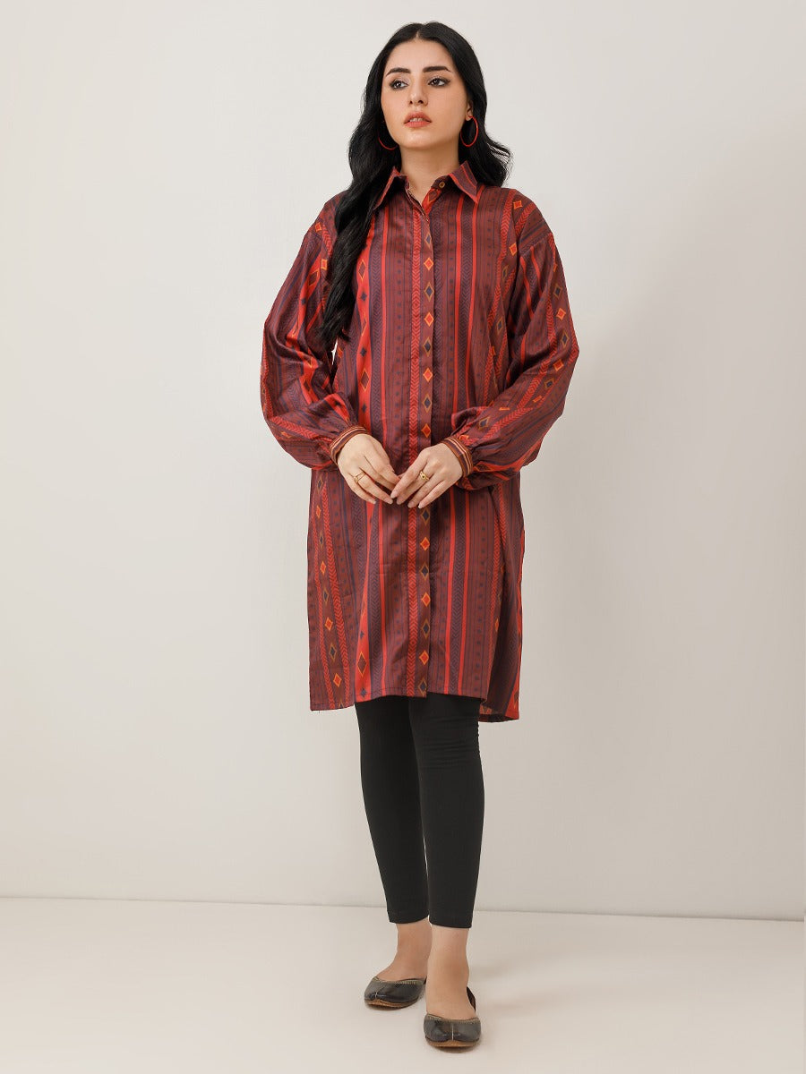 Salitex Women Printed Silk 1 Piece Shirt CPS23DC026 - Summer Collection