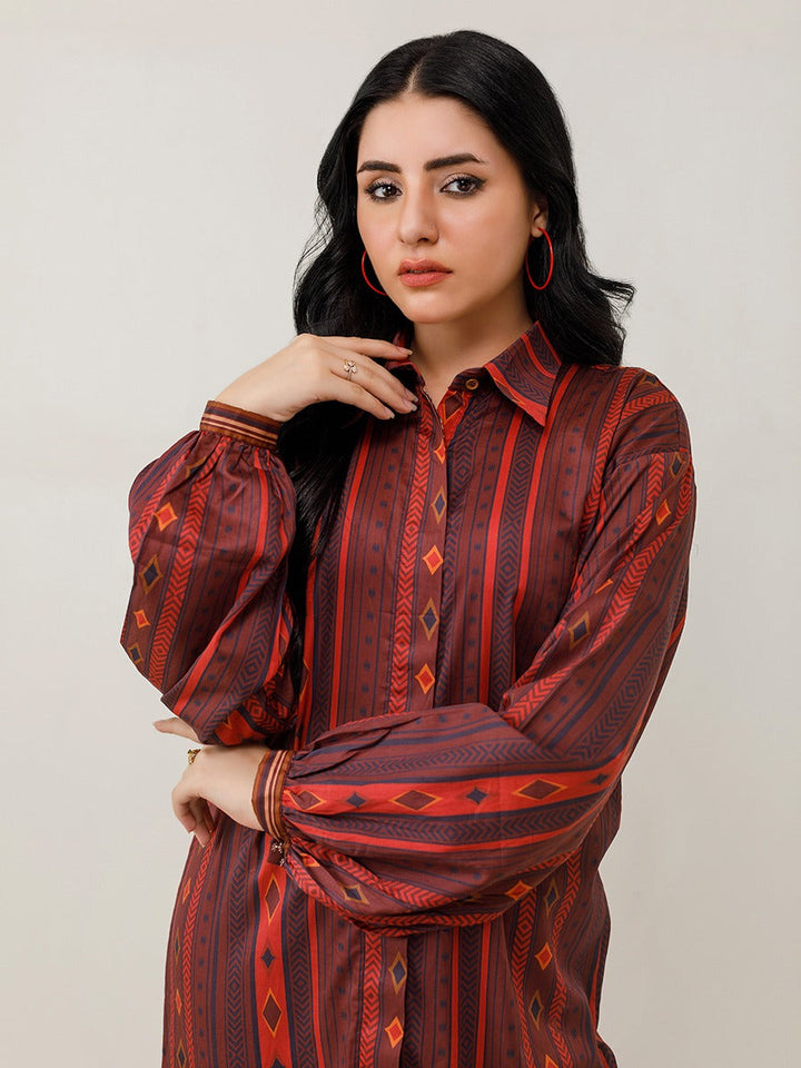 Salitex Women Printed Silk 1 Piece Shirt CPS23DC026 - Summer Collection