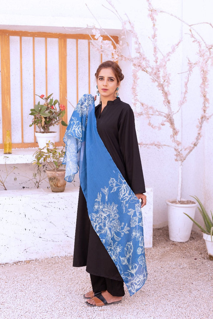 Dhaga Women Scarve Printed Crinkle Silk 1 Piece Dreamy Garden - Summer Collection