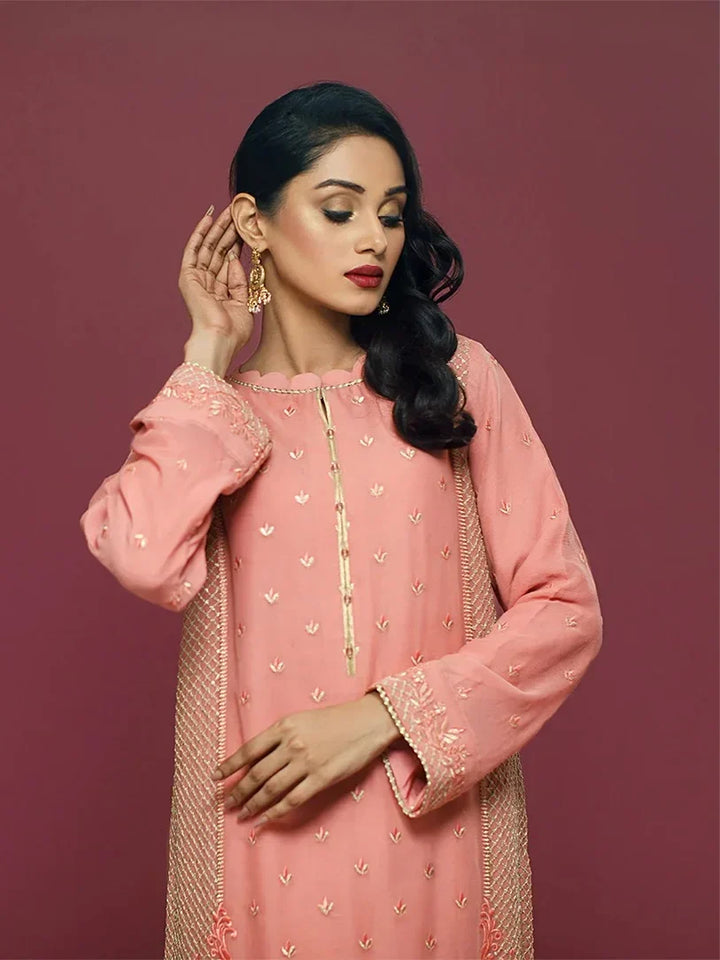 Salitex Women Embroidered Chiffon 2 Piece Suit LPS24LFT004 - Summer Collection