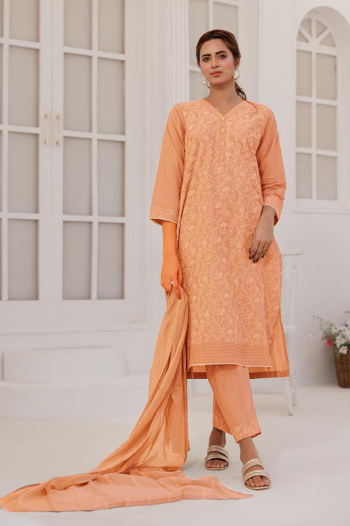 Senorita Women RTW Women Solids Mix Casual Plus 3 Piece Suit Plain Cotton LBD-03091 - Summer Collection