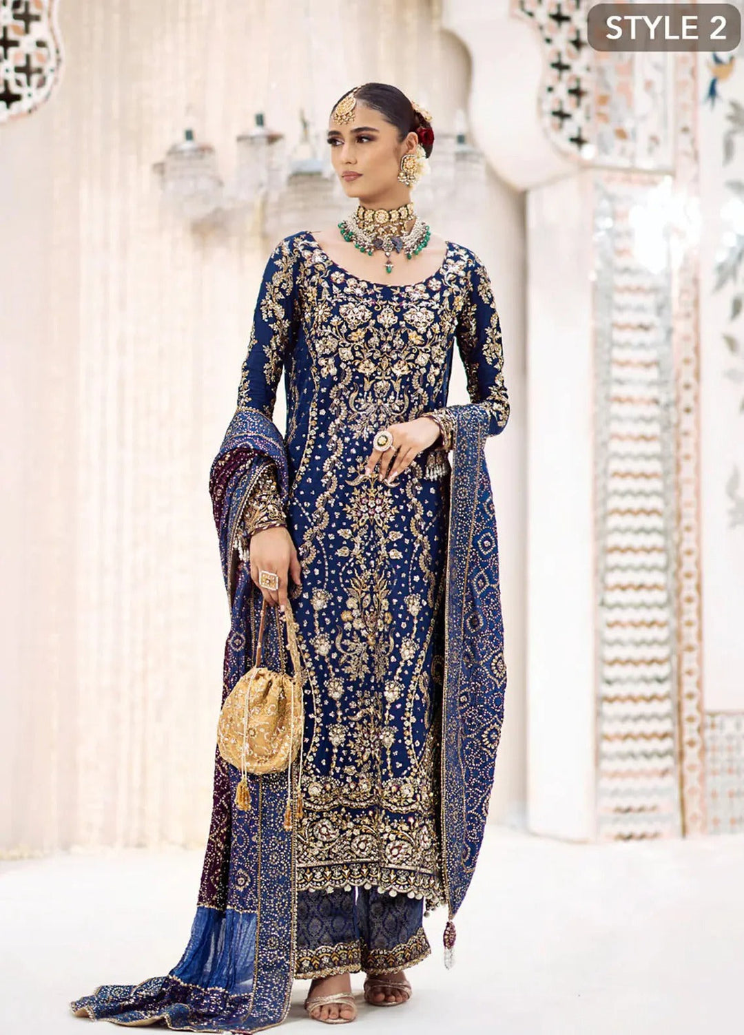 Aik Atelier Embroidered Silk Suits Unstitched 3 Piece AIK25EF Vl2 Look 05 - Formals Collection
