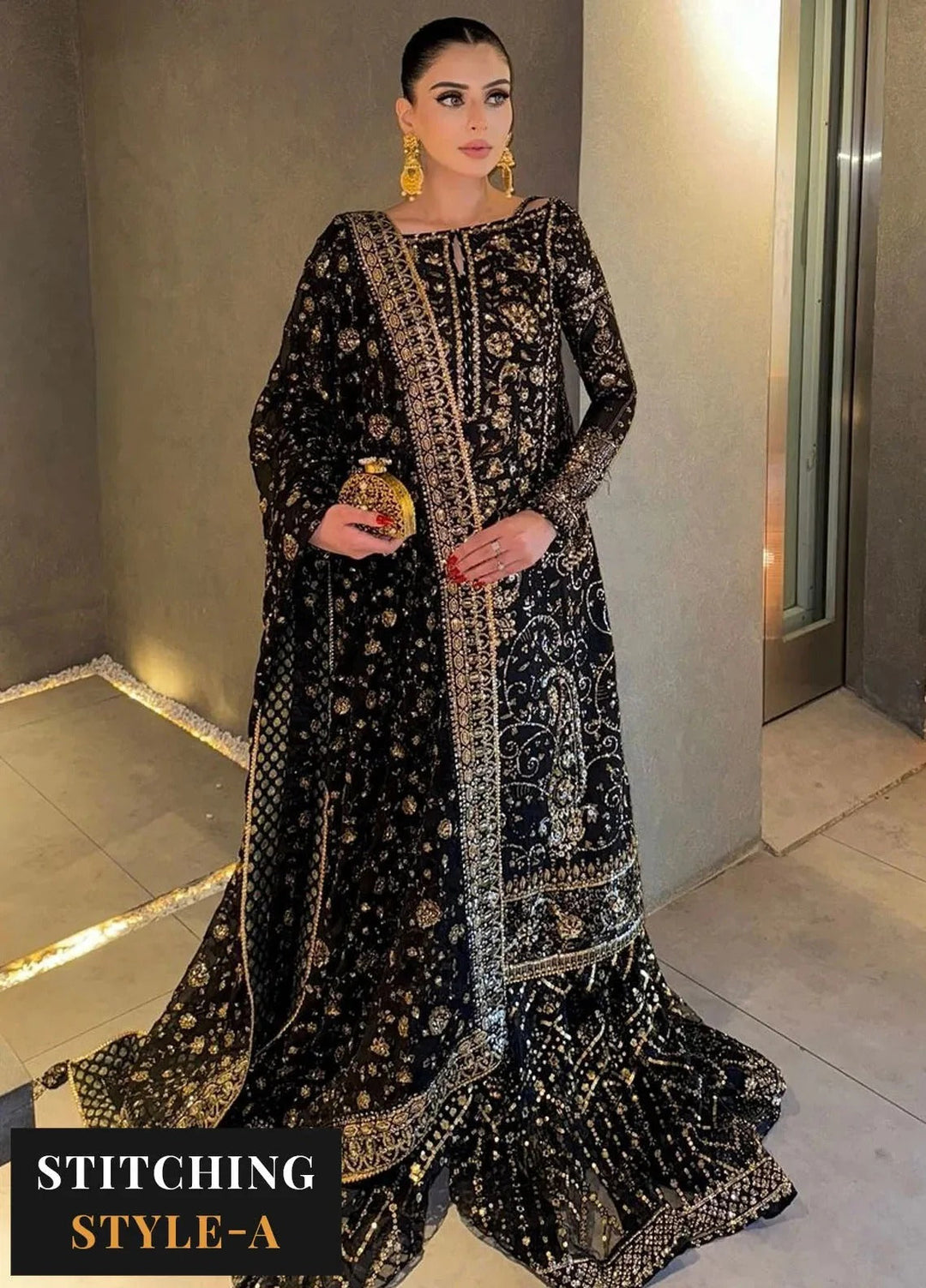 Aik Atelier Embroidered Net Suits Unstitched 3 Piece AIK25EF Vl2 Look 07 - Formals Collection