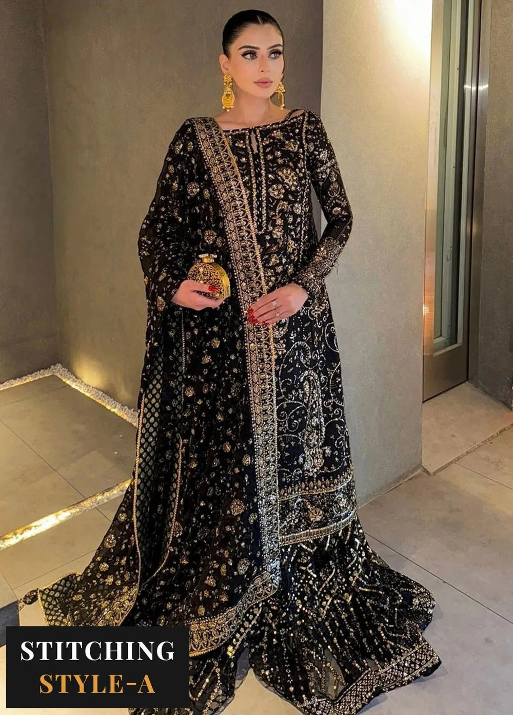 Aik Atelier Embroidered Net Suits Unstitched 3 Piece AIK25EF Vl2 Look 07 - Formals Collection