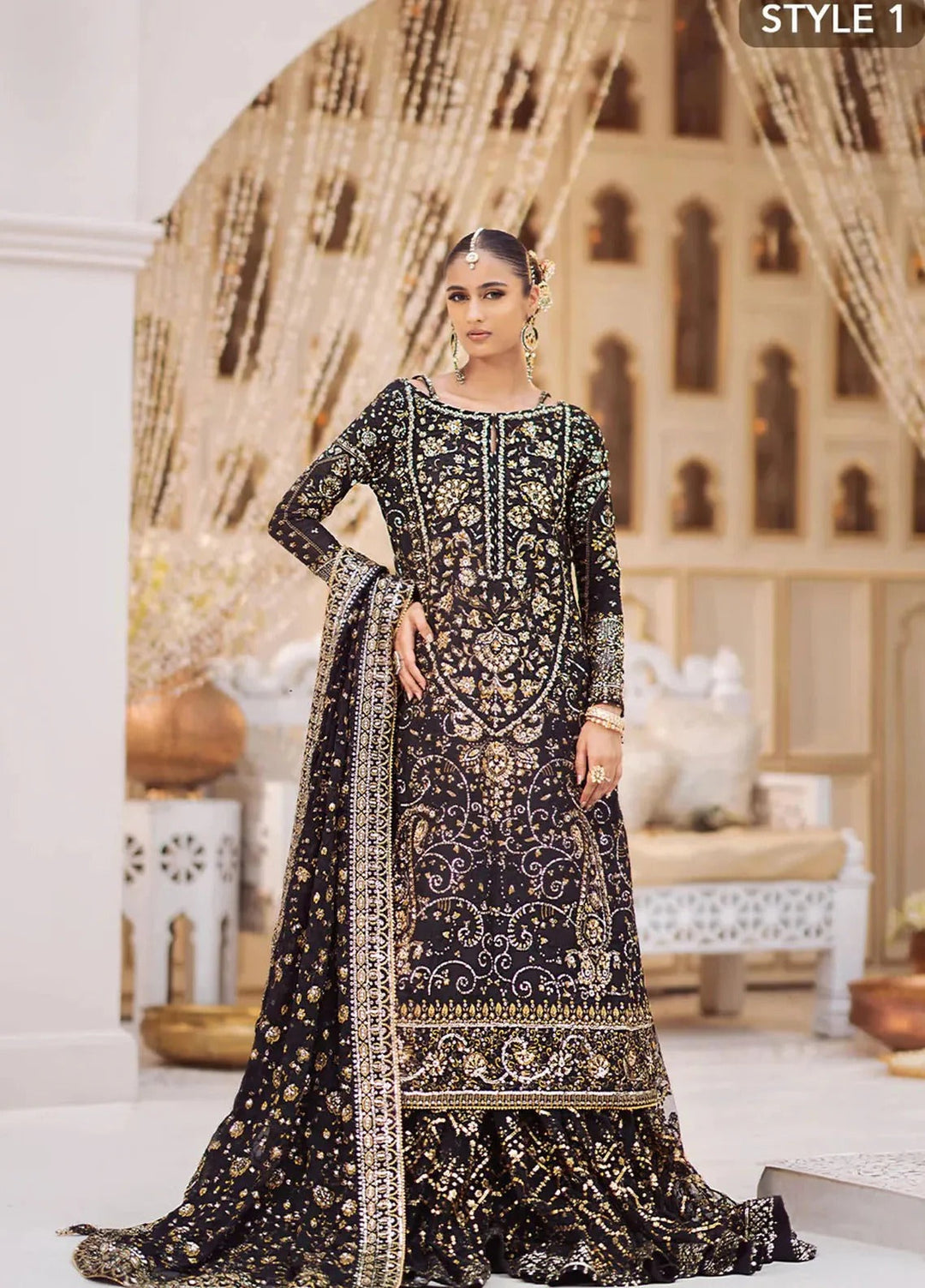 Aik Atelier Embroidered Net Suits Unstitched 3 Piece AIK25EF Vl2 Look 07 - Formals Collection