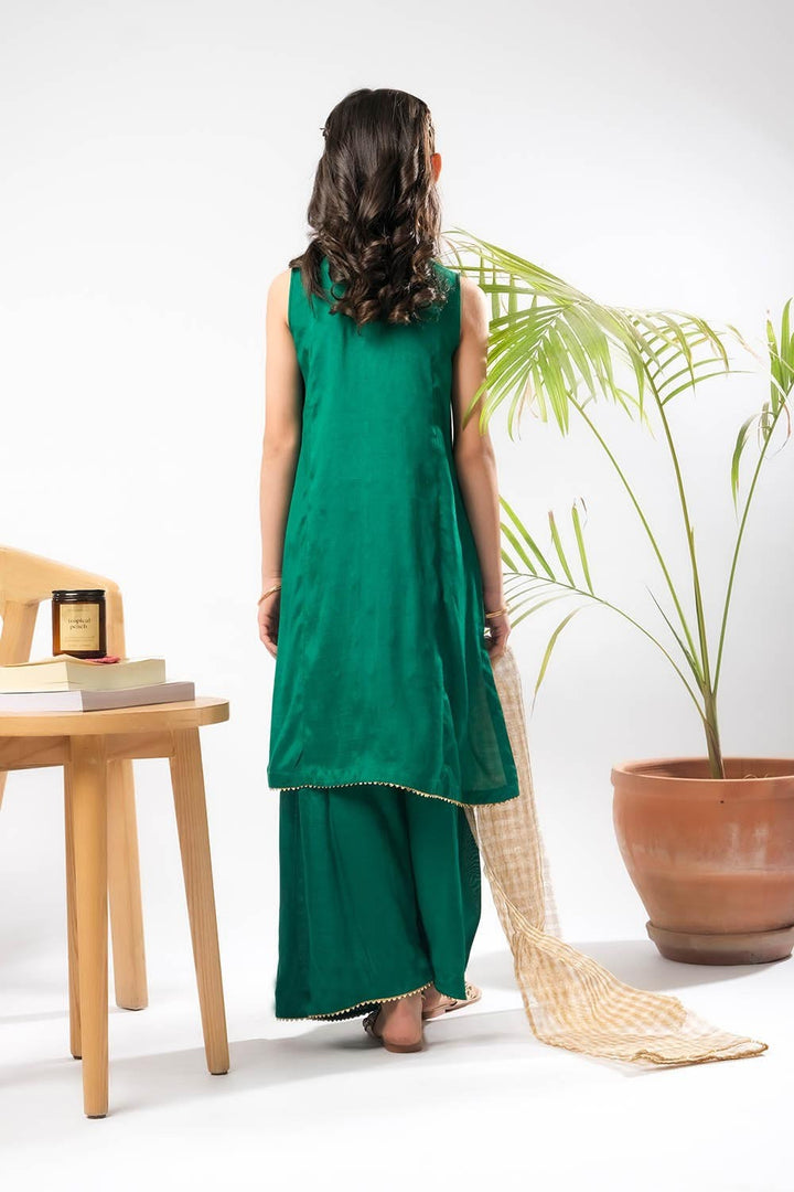 Senorita Girls RTW Embroidered Viscose Raw Silk 3 Piece Suit KDD-03279 Eid Collection