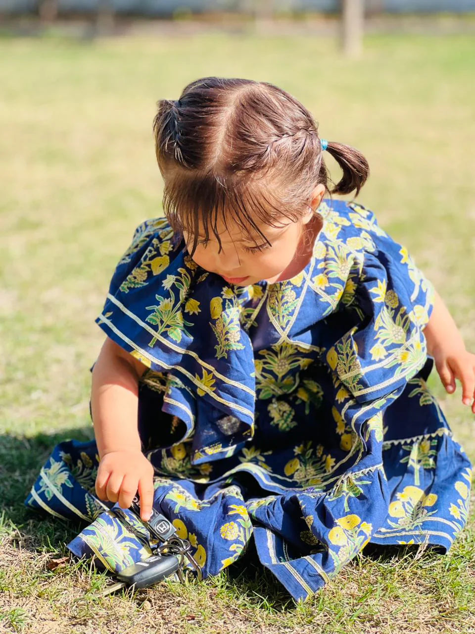 Urban Cut Girls RTW Solids Lawn Co-Ord Sets Suit Navy Blue Casual Collection