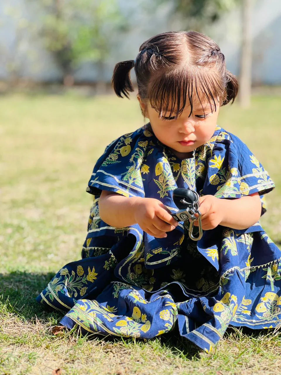 Urban Cut Girls RTW Solids Lawn Co-Ord Sets Suit Navy Blue Casual Collection