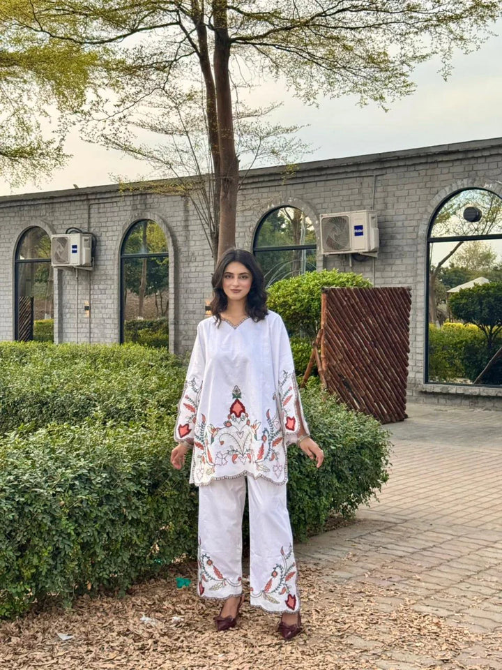 Urban Cut RTW Embroidered Cotton Co-Ord Sets Suit C-48 - Casual Collection