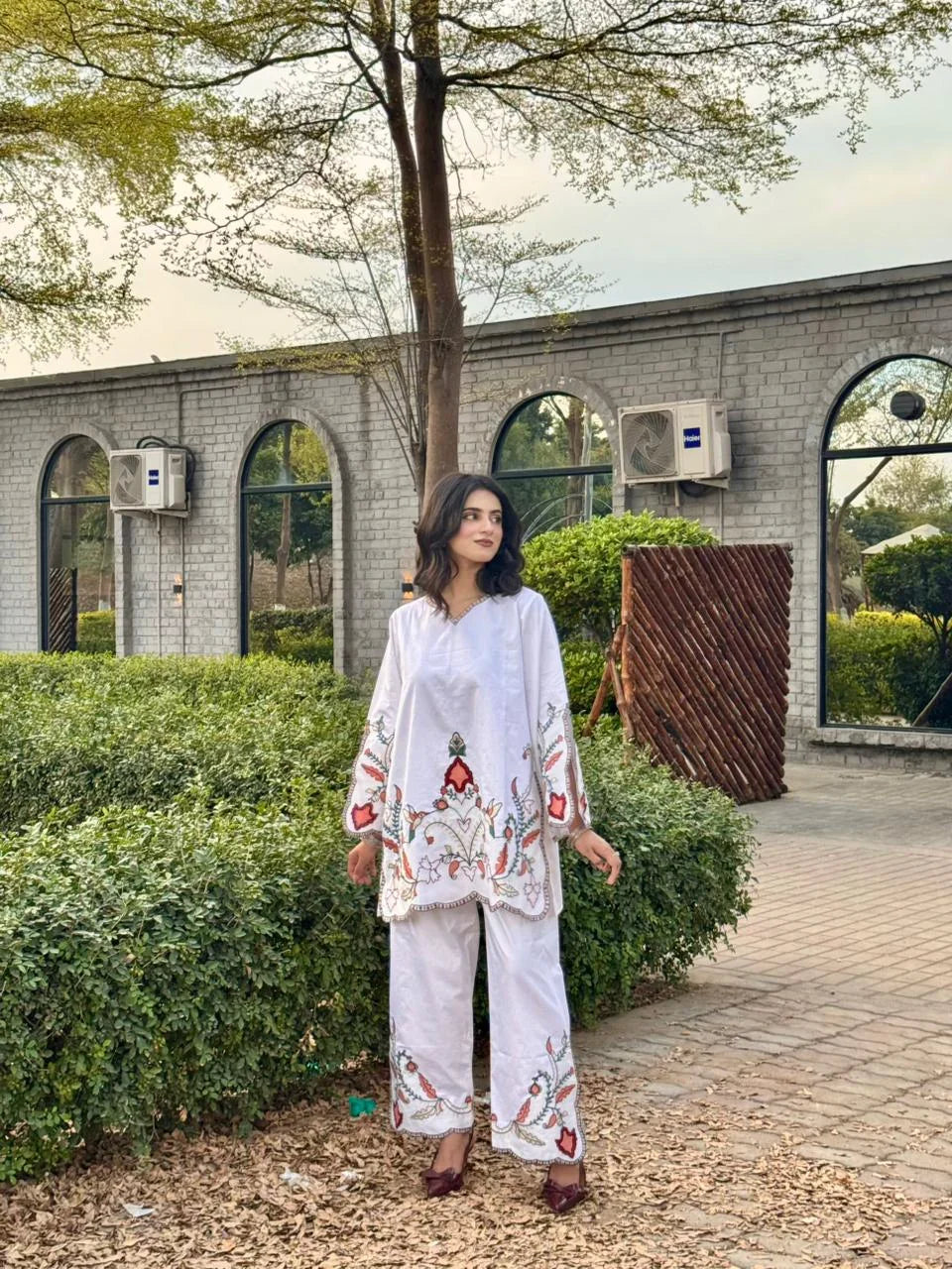 Urban Cut RTW Embroidered Cotton Co-Ord Sets Suit C-48 - Casual Collection