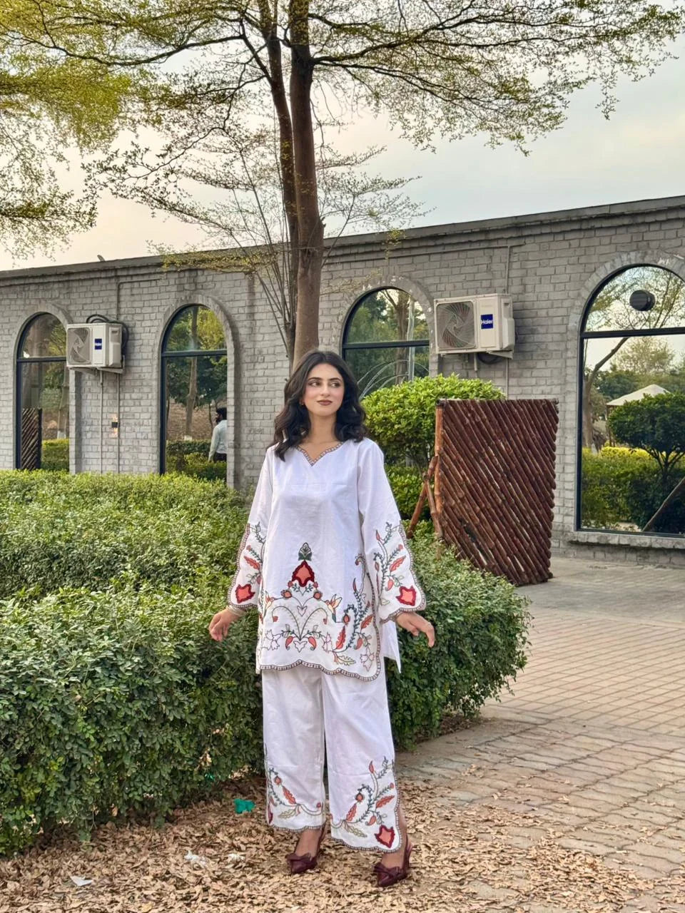 Urban Cut RTW Embroidered Cotton Co-Ord Sets Suit C-48 - Casual Collection