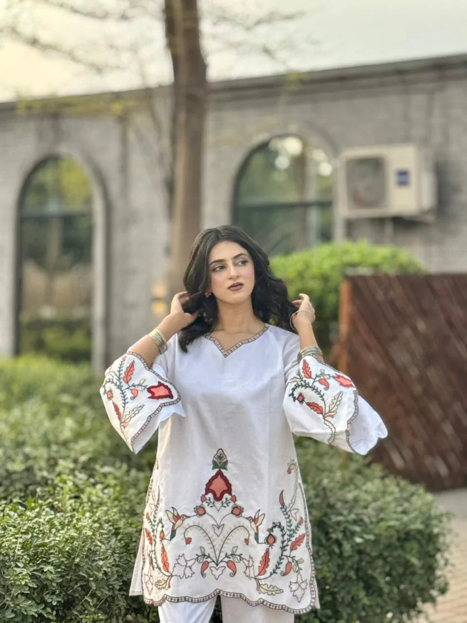 Urban Cut RTW Embroidered Cotton Co-Ord Sets Suit C-48 - Casual Collection