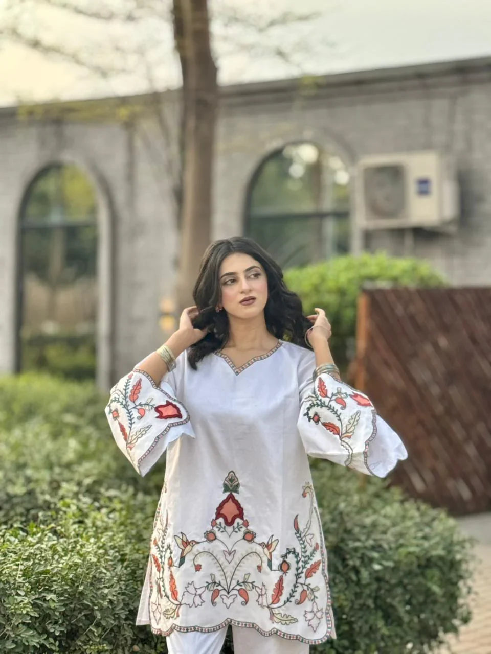 Urban Cut RTW Embroidered Cotton Co-Ord Sets Suit C-48 - Casual Collection