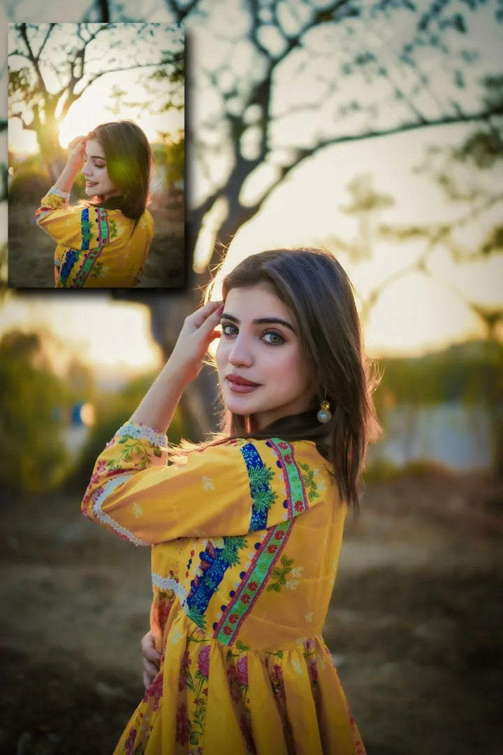 Urban Cut RTW Printed Cotton 1 Piece Floral Shirt C0275 Casual Collection