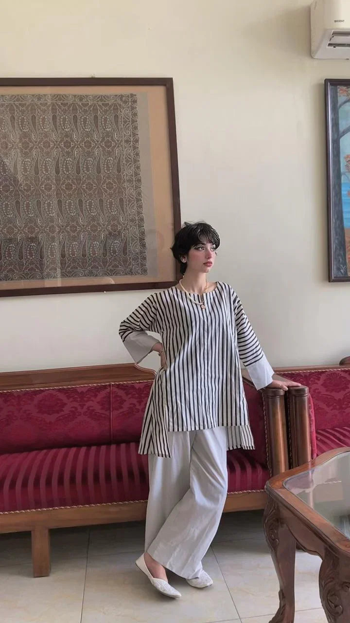 Urban Cut RTW Printed Cotton Co-Ord Sets Suit Stripe Casual Collection