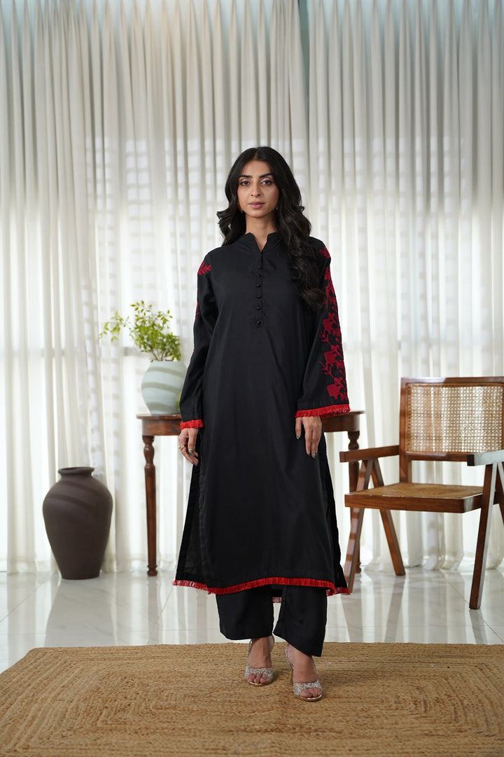 Dhaga Women Pret Embroidered 2 Piece Premium Cotton Rija SS25DSE110 - Summer Collection