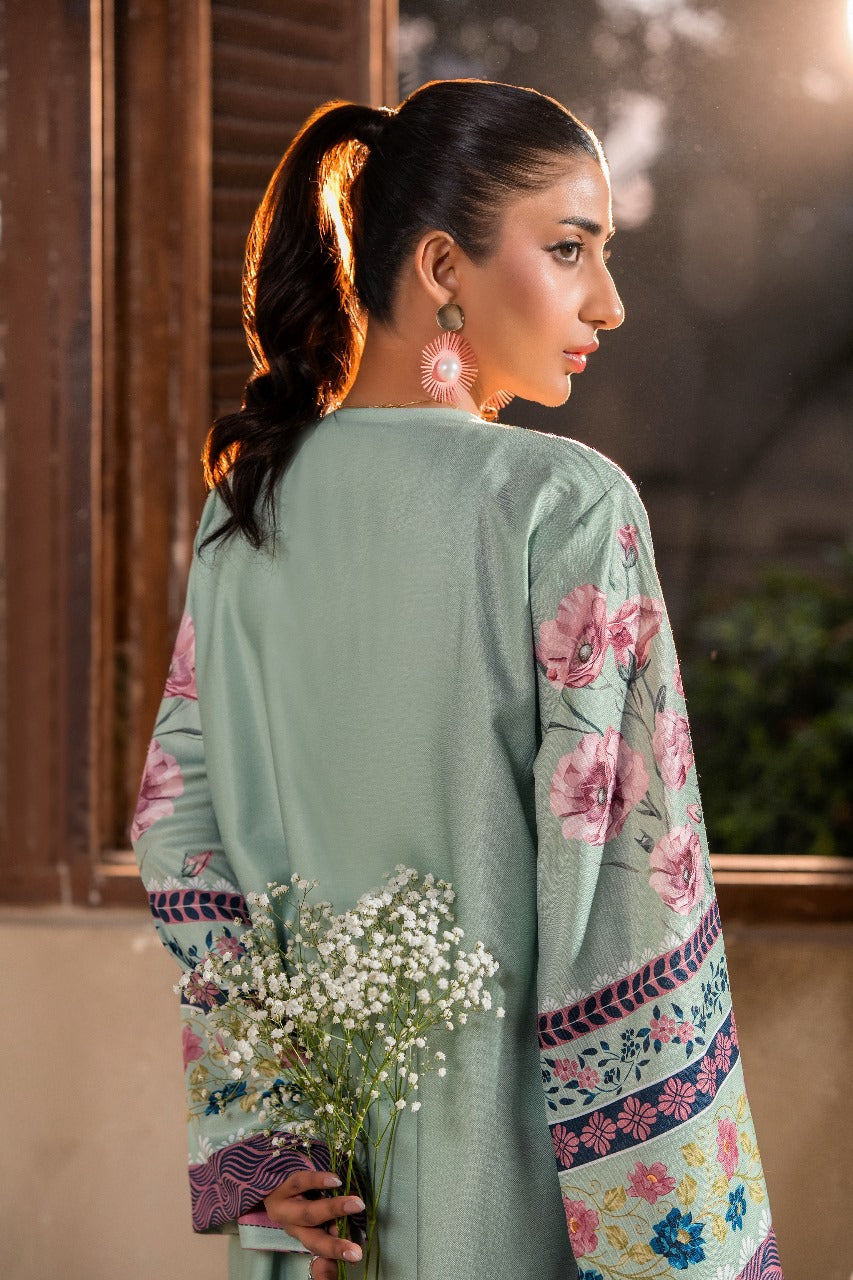 Dhaga Women Pret Printed Herringbone 1 Piece Suit Sagea SS25SHDP604 - Winter Collection