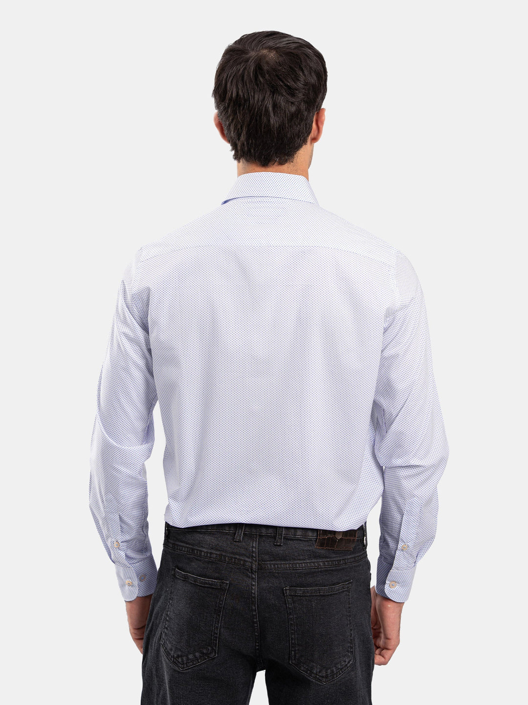 Brumano Mens RTW Solids Cotton Shirt Suit White Fine Winter Collection