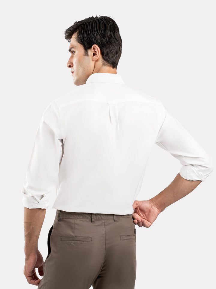 Brumano Ready To Wear Shirts Men 1 Piece Cotton White Button Down Oxford Shirt 0-31-025-3352 - Summer Collection