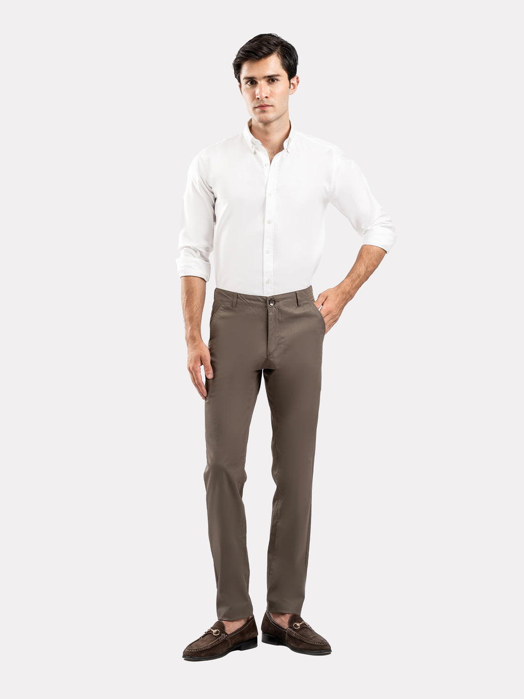 Brumano Ready To Wear Shirts Men 1 Piece Cotton White Button Down Oxford Shirt 0-31-025-3352 - Summer Collection