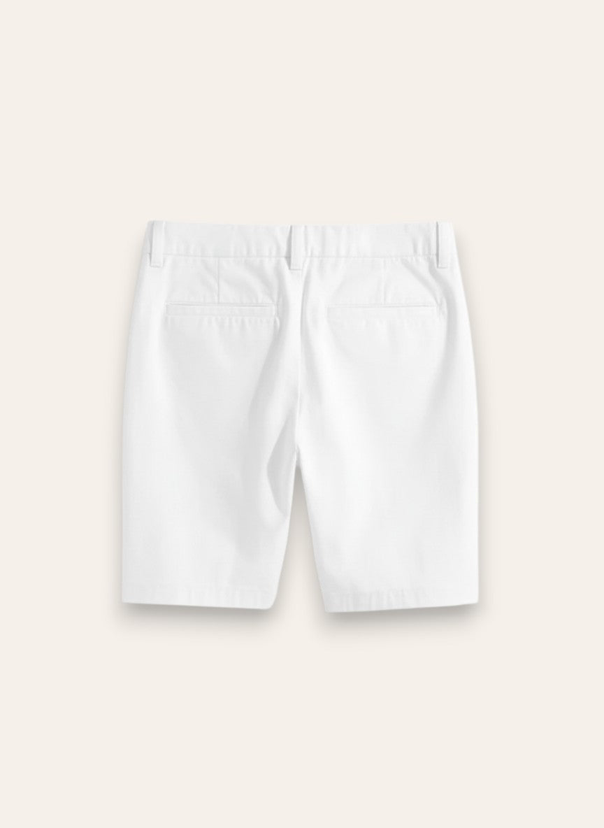 Ixample Boys RTW Solids Cotton Twill 1 Piece White Chino Shorts - Casual Collection