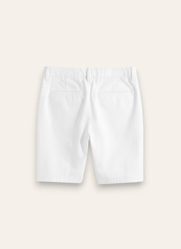Ixample Boys RTW Solids Cotton Twill 1 Piece White Chino Shorts - Casual Collection