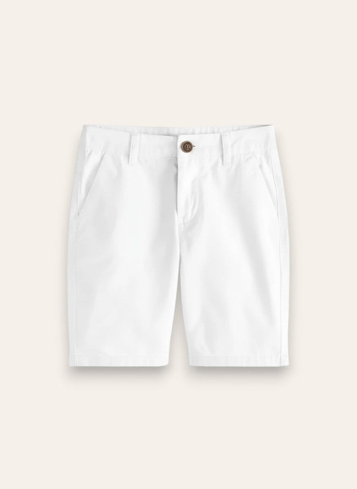 Ixample Boys RTW Solids Cotton Twill 1 Piece White Chino Shorts - Casual Collection